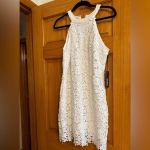 NWT Lulu’s White Floral Lace Dress XL